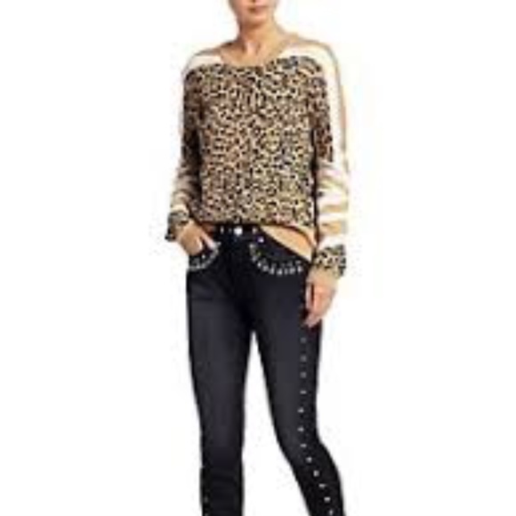 Current/Elliott Duvall Leopard Animal Print Sweater - Picture 2 of 12
